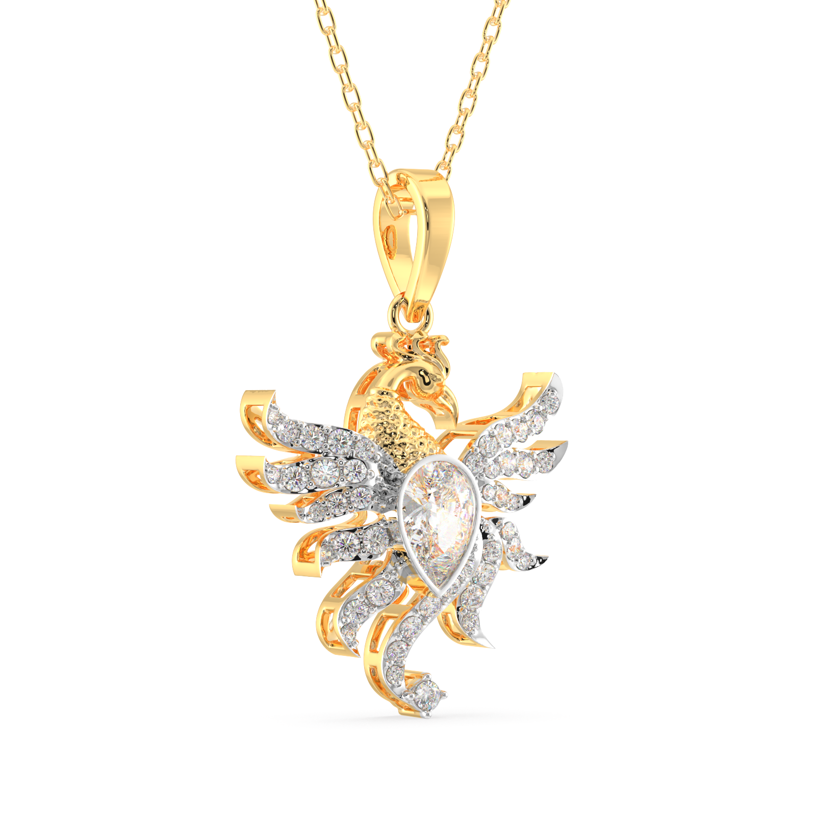 Majestic Phoenix Diamond Pendant