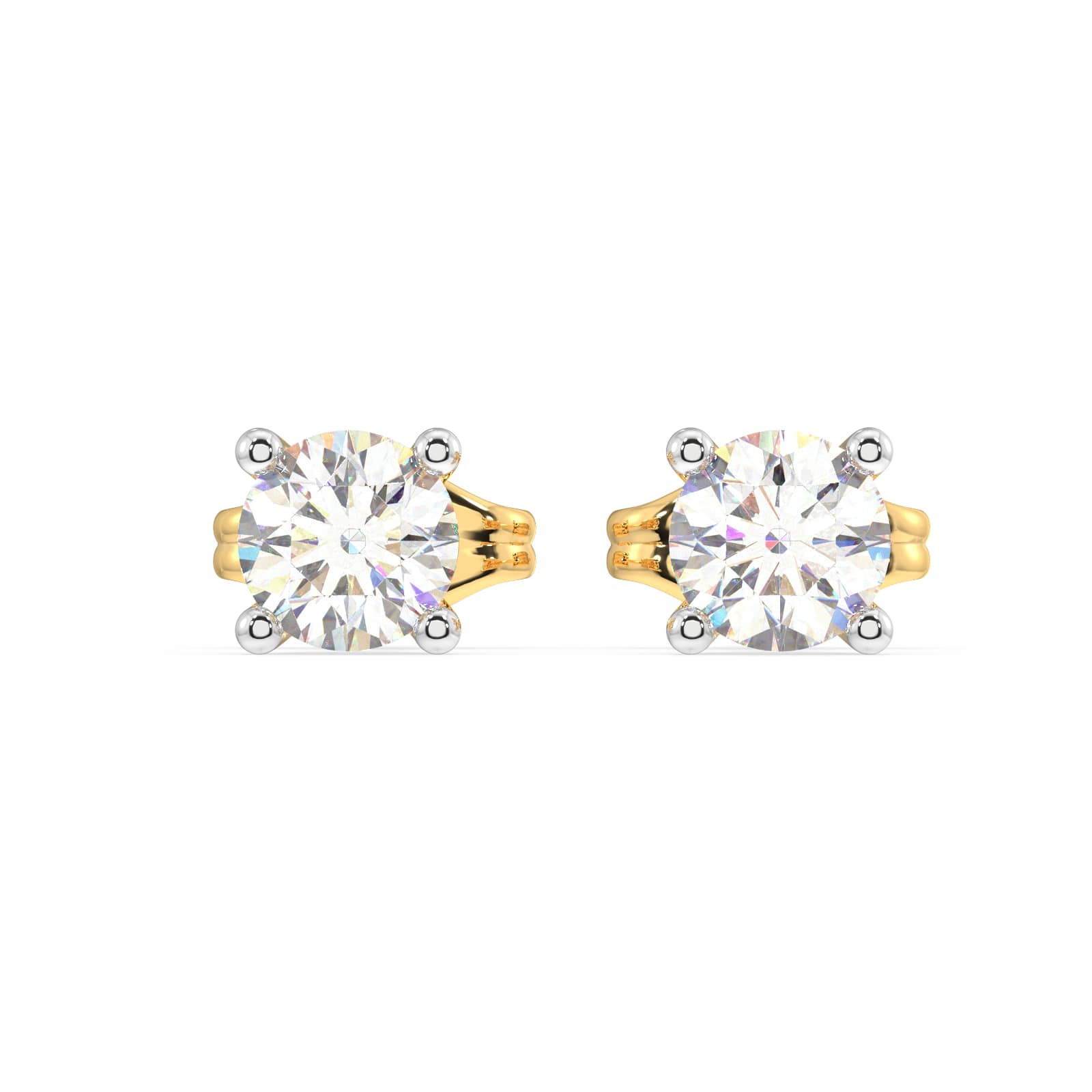 0.50 CT Diamond Solitaire Studs - 0.25 CT Each Stud