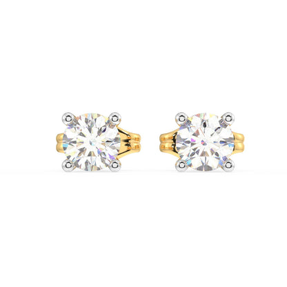 0.50 CT Diamond Solitaire Studs - 0.25 CT Each Stud