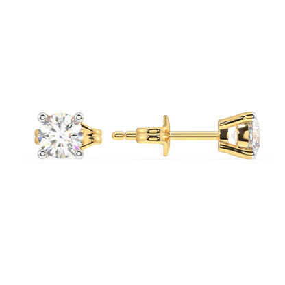 0.50 CT Diamond Solitaire Studs - 0.25 CT Each Stud