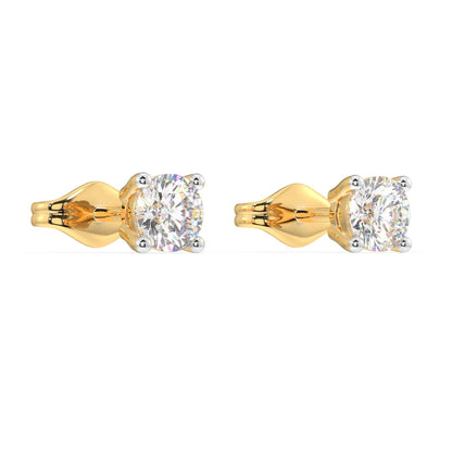 0.50 CT Diamond Solitaire Studs - 0.25 CT Each Stud