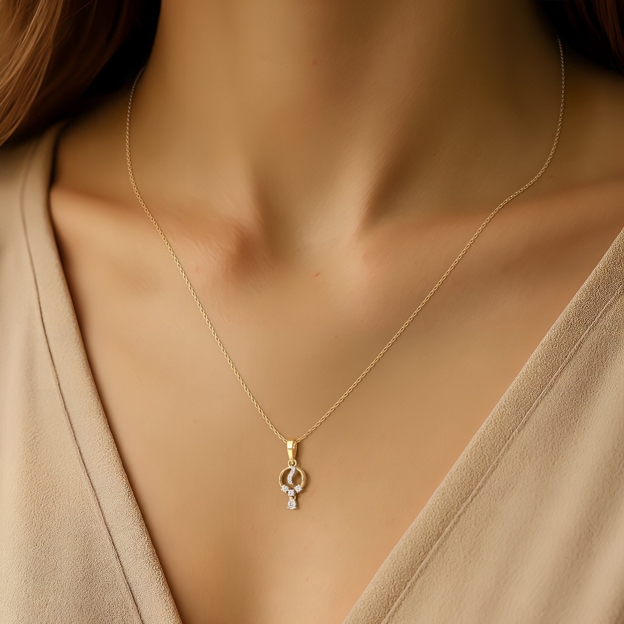 Starlit Elegance Diamond Pendant